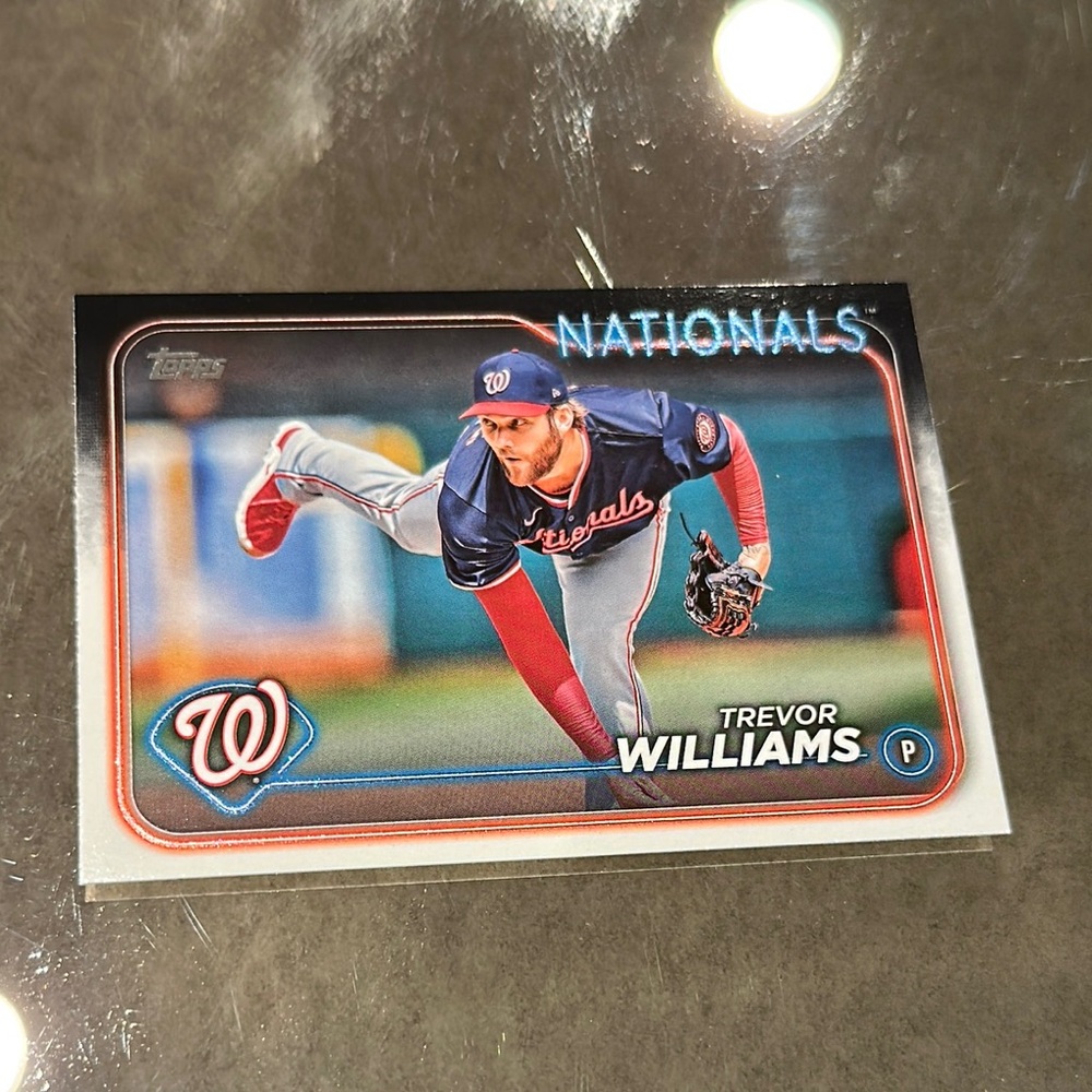 Topps Nationals Card with Red and Blue Accents